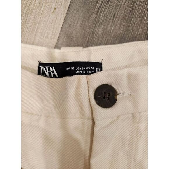 ZARA Womens Wide Leg Cropped Pants Size 30 - Picture 5 of 7